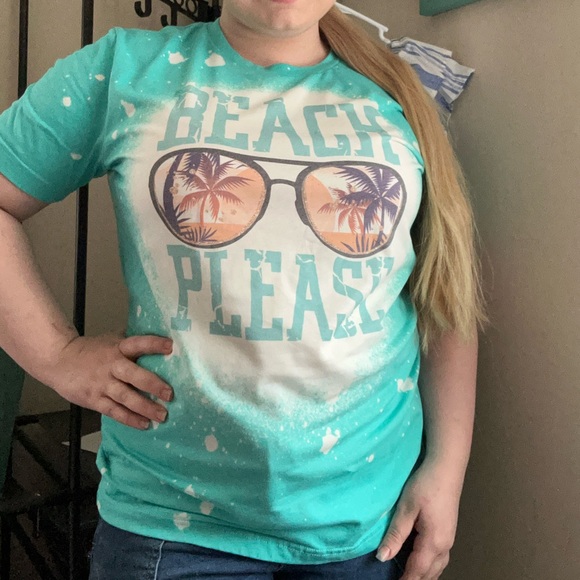 101- Beach Please Tee - Picture 2 of 2